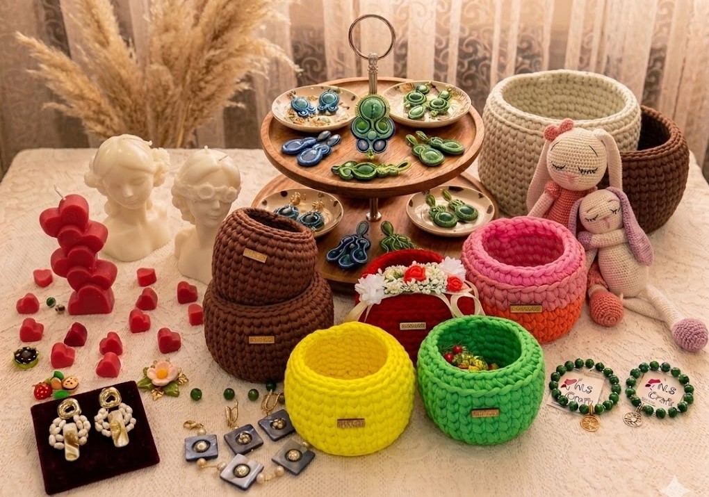 ხელნაკეთი ნივთები, სამკაულები და აქსესუარები